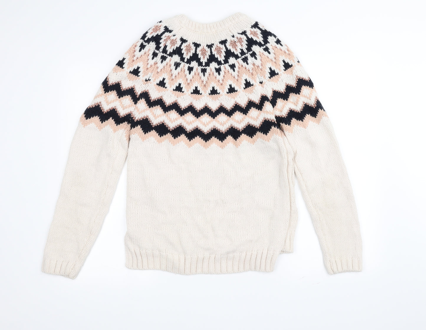 TU Womens White  Knit Pullover Jumper Size 14