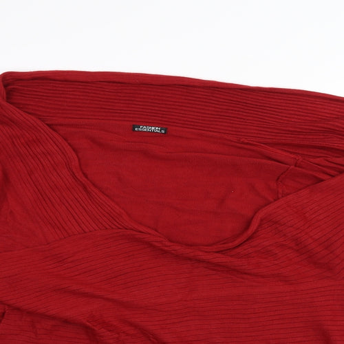Fashion Essentials Womens Red   Cardigan Jumper Size 12