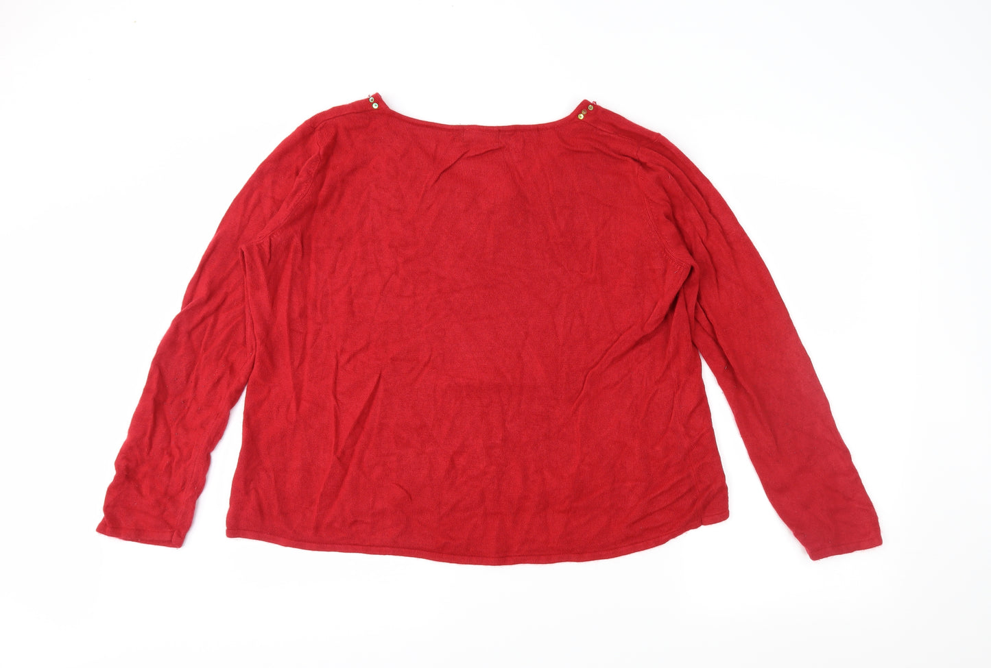 BM Womens Red   Tunic Jumper Size XL