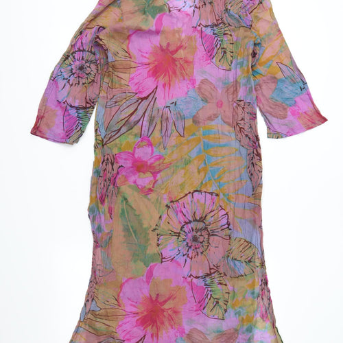 Preworn Womens Pink Floral  Kaftan  Size M