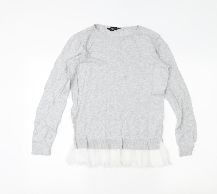 Dorothy Perkins Womens Grey Tunic Jumper Size 6