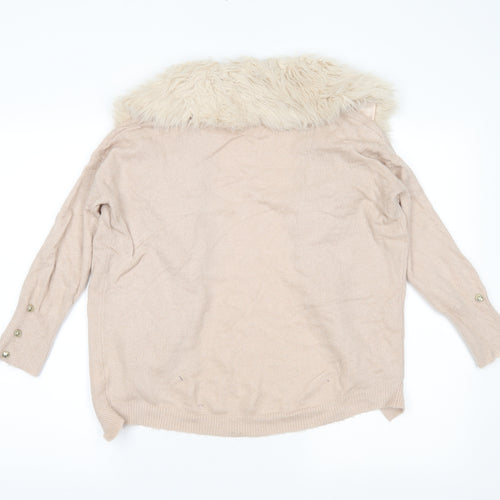 River Island Girls Pink   Wrap Jumper Size 9-10 Years