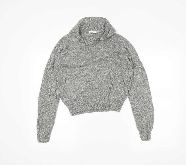 Damart Womens Grey Henley Jumper Size 8