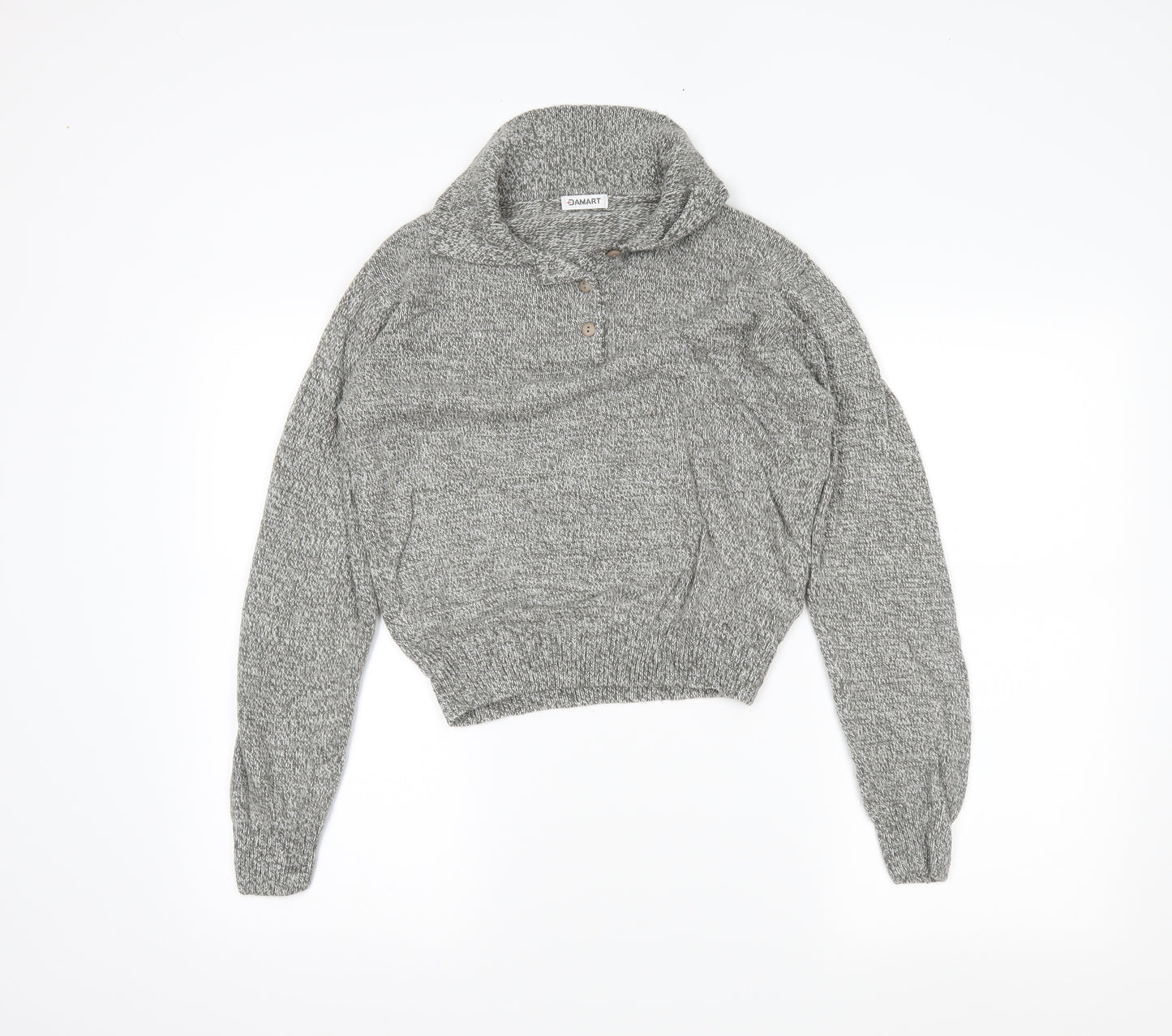 Damart Womens Grey   Henley Jumper Size 8
