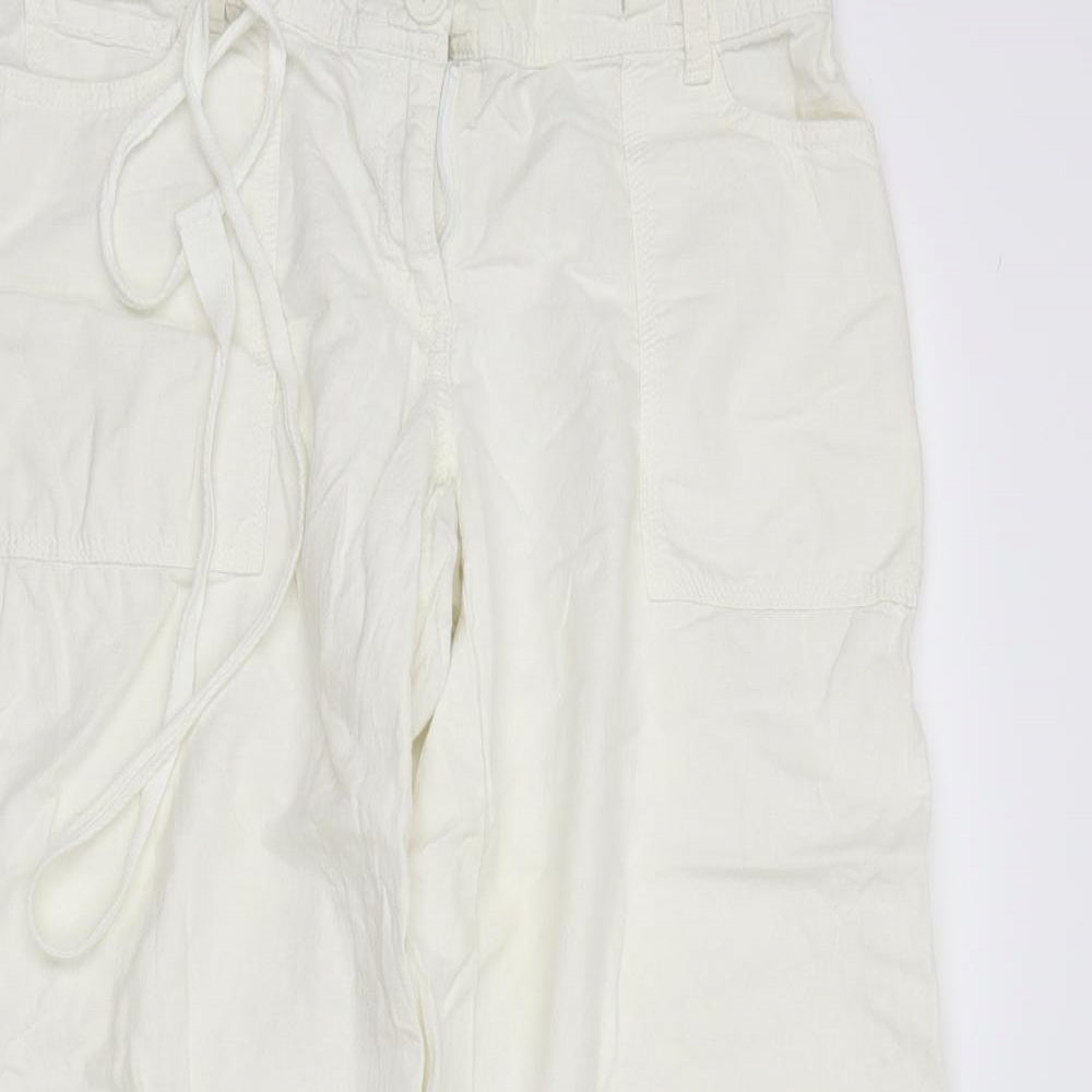 NEXT Womens Ivory   Trousers  Size 10 L27 in