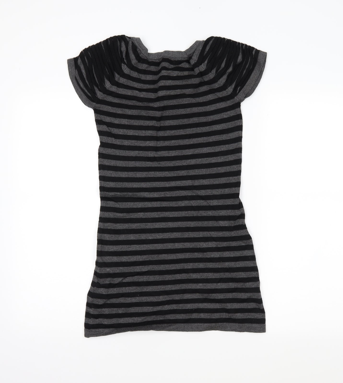 Apricot Womens Black Striped  Tunic Jumper Size S