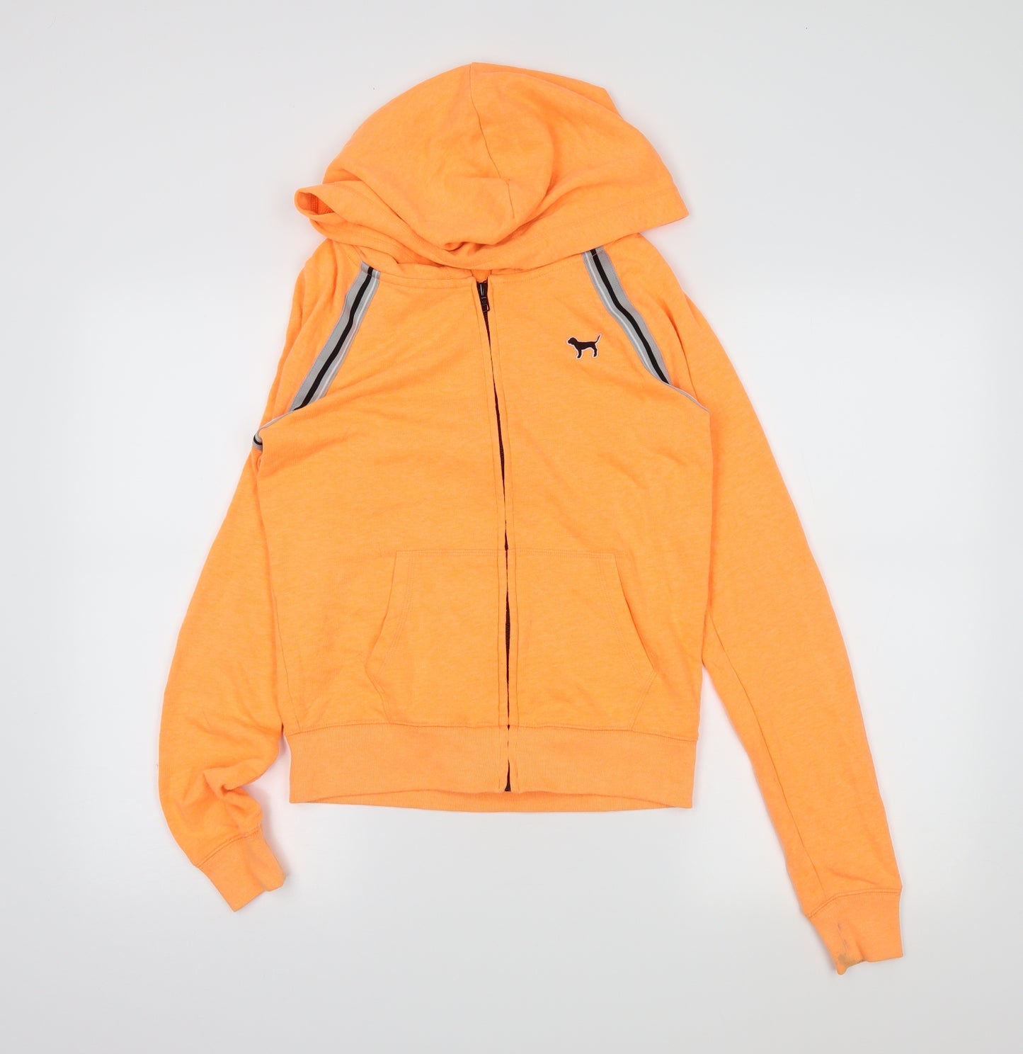 PINK Womens Orange   Full Zip Hoodie Size XS
