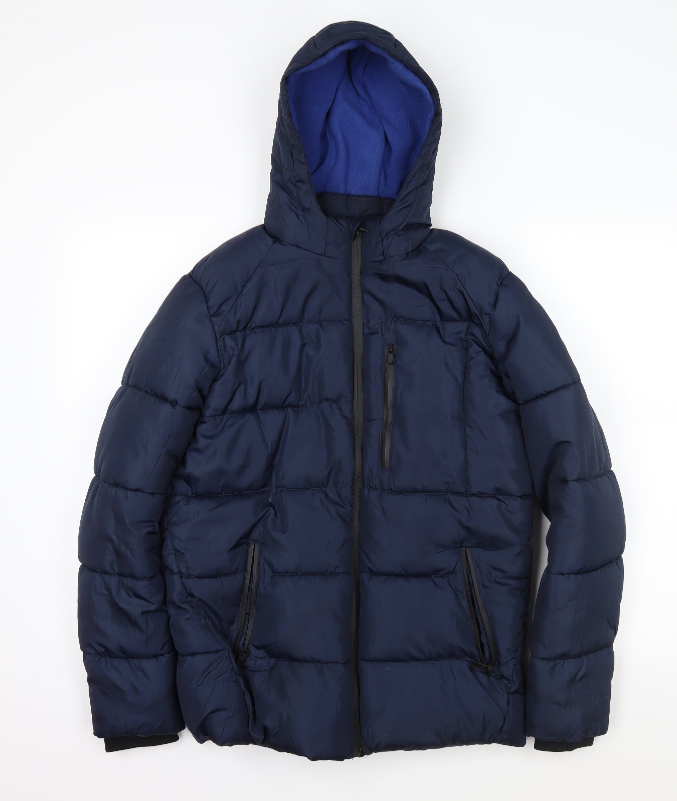 M&S Boys Blue   Puffer Jacket Coat Size 13-14 Years
