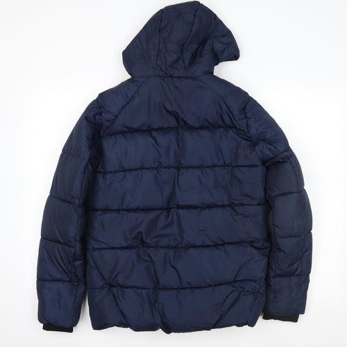 M&S Boys Blue   Puffer Jacket Coat Size 13-14 Years
