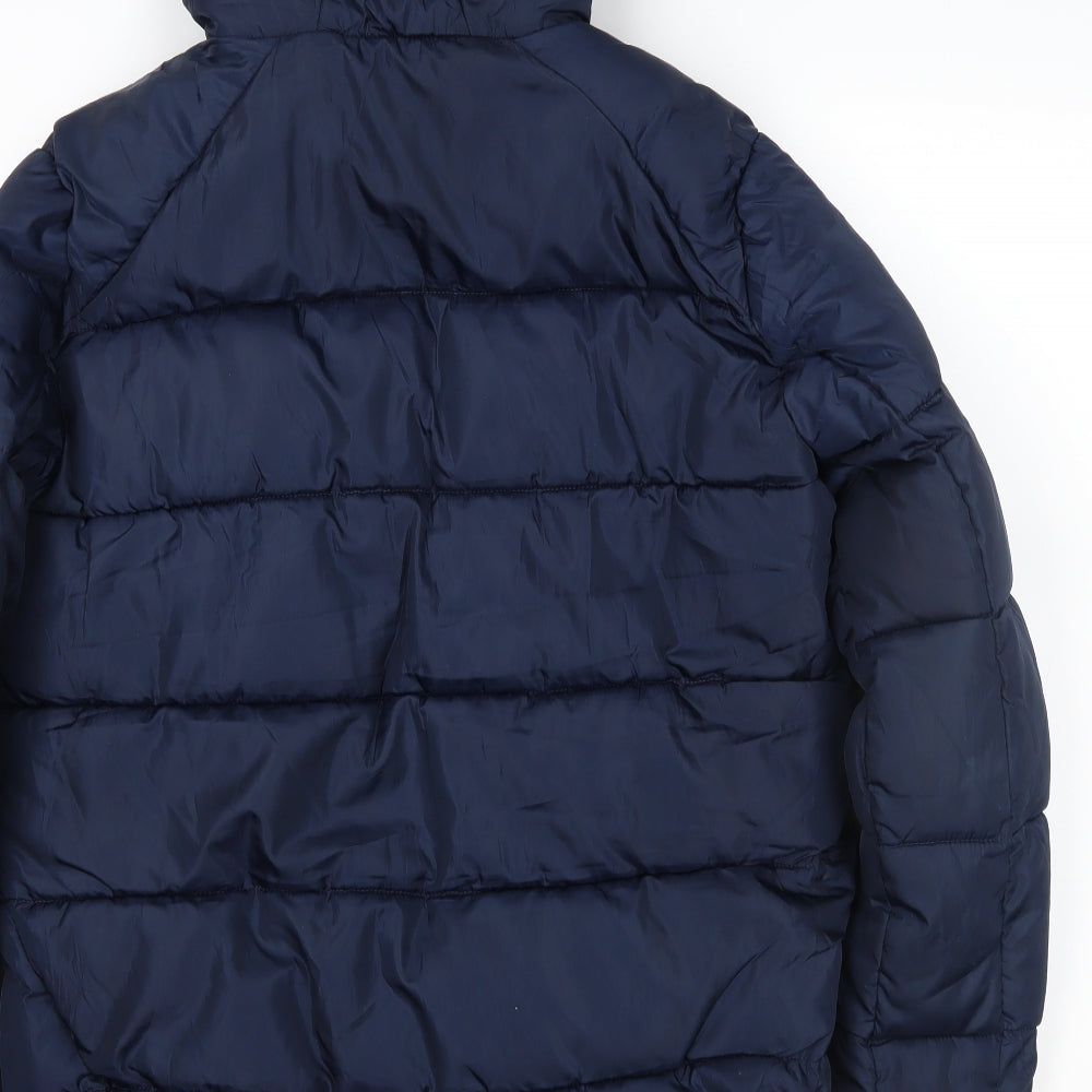 M&S Boys Blue   Puffer Jacket Coat Size 13-14 Years