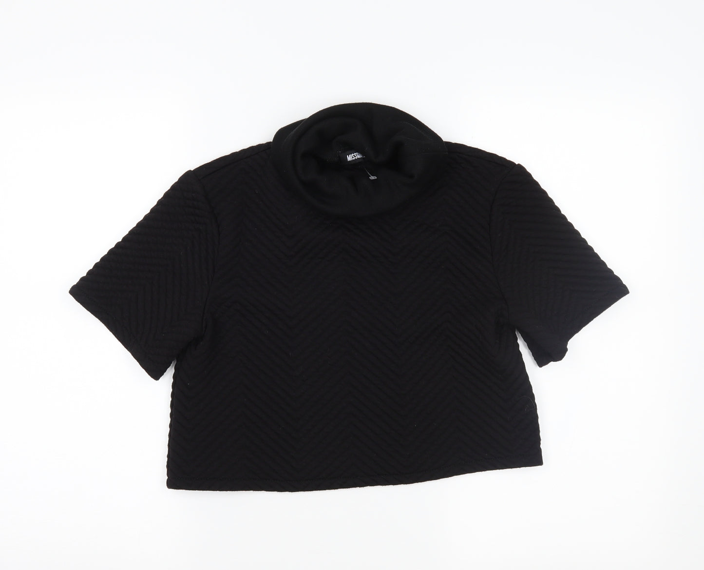 Miss Guided Womens Black   Pullover Jumper Size 6  - cropped