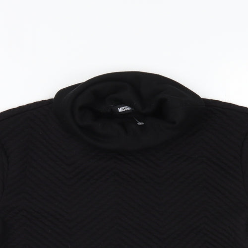 Miss Guided Womens Black   Pullover Jumper Size 6  - cropped