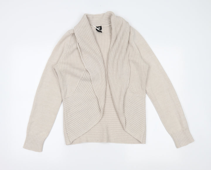 H&M Womens Beige   Wrap Jumper Size M