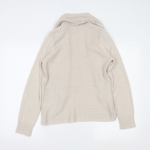 H&M Womens Beige   Wrap Jumper Size M