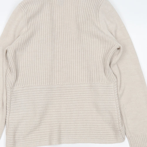 H&M Womens Beige   Wrap Jumper Size M