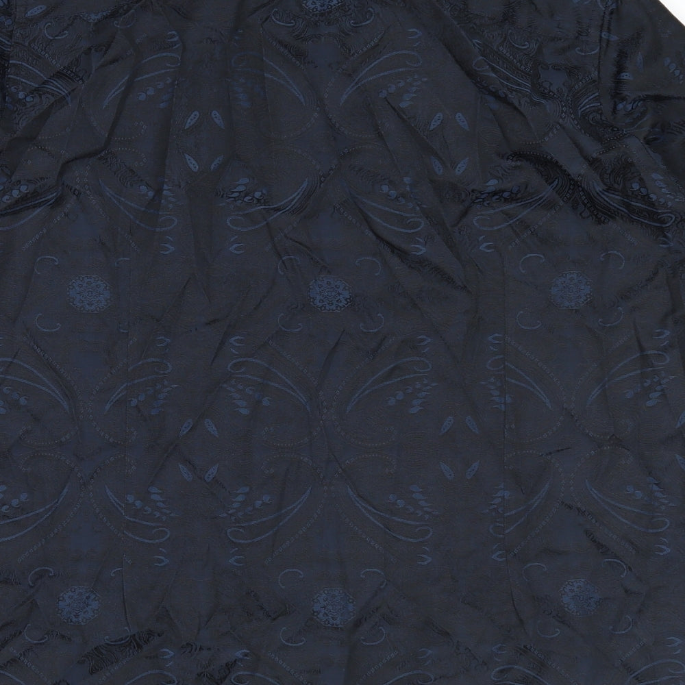 Burton Menswear Mens Blue Paisley   Dress Shirt Size XL