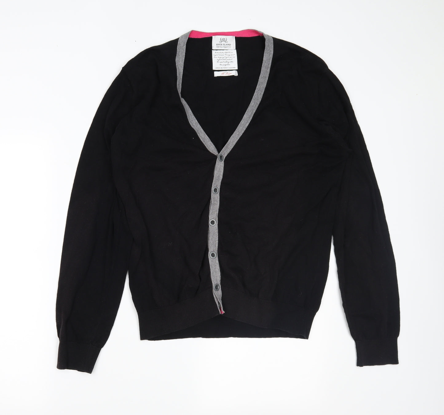 River Island Womens Black   Cardigan Jumper Size XL