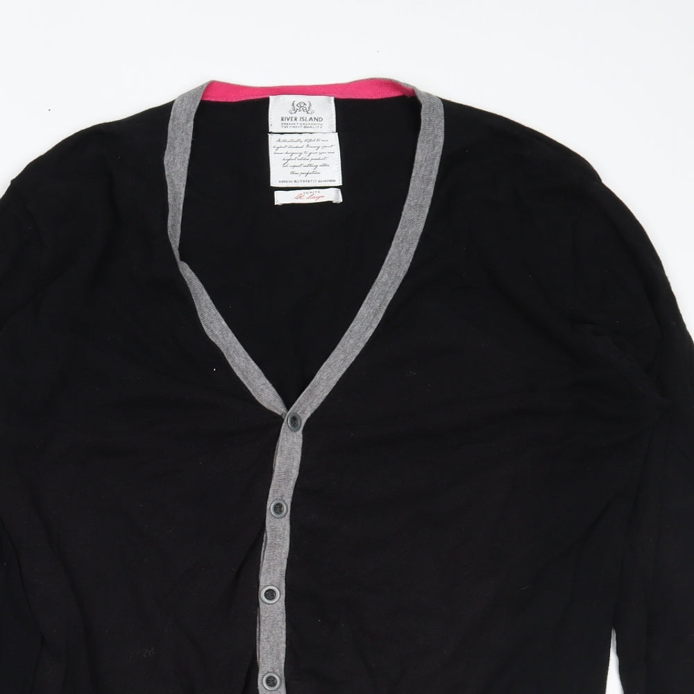 River Island Womens Black   Cardigan Jumper Size XL