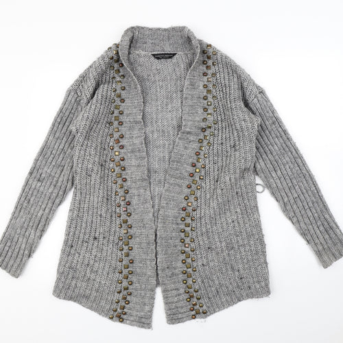 Dorothy Perkins Womens Grey   Cardigan Jumper Size 12