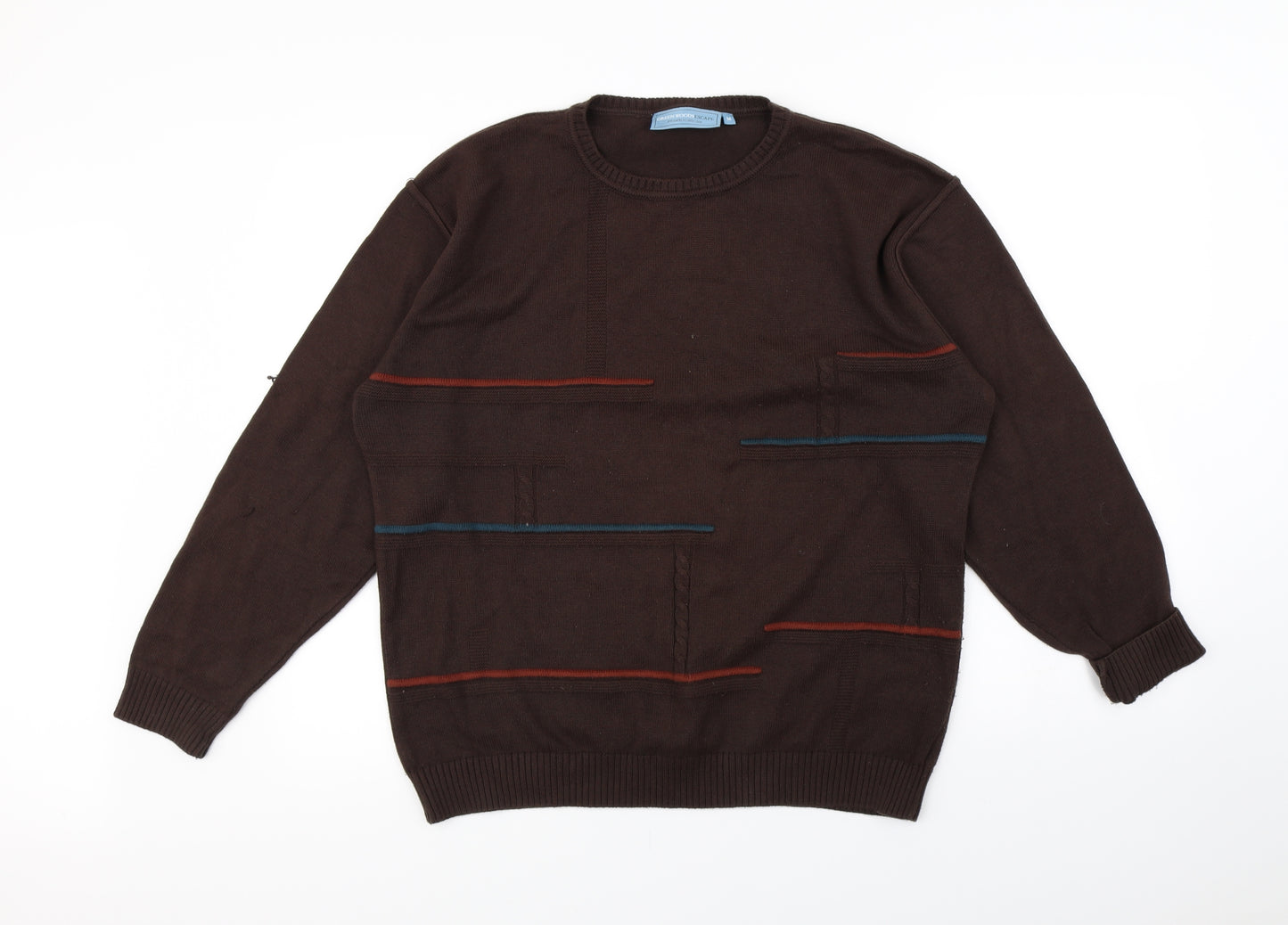 Greenwood Mens Brown   Pullover Jumper Size M