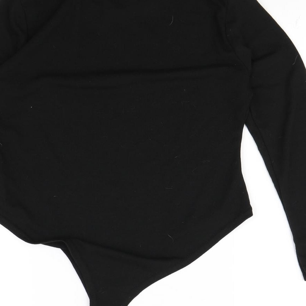 Boohoo Womens Black   Bodysuit One-Piece Size 16