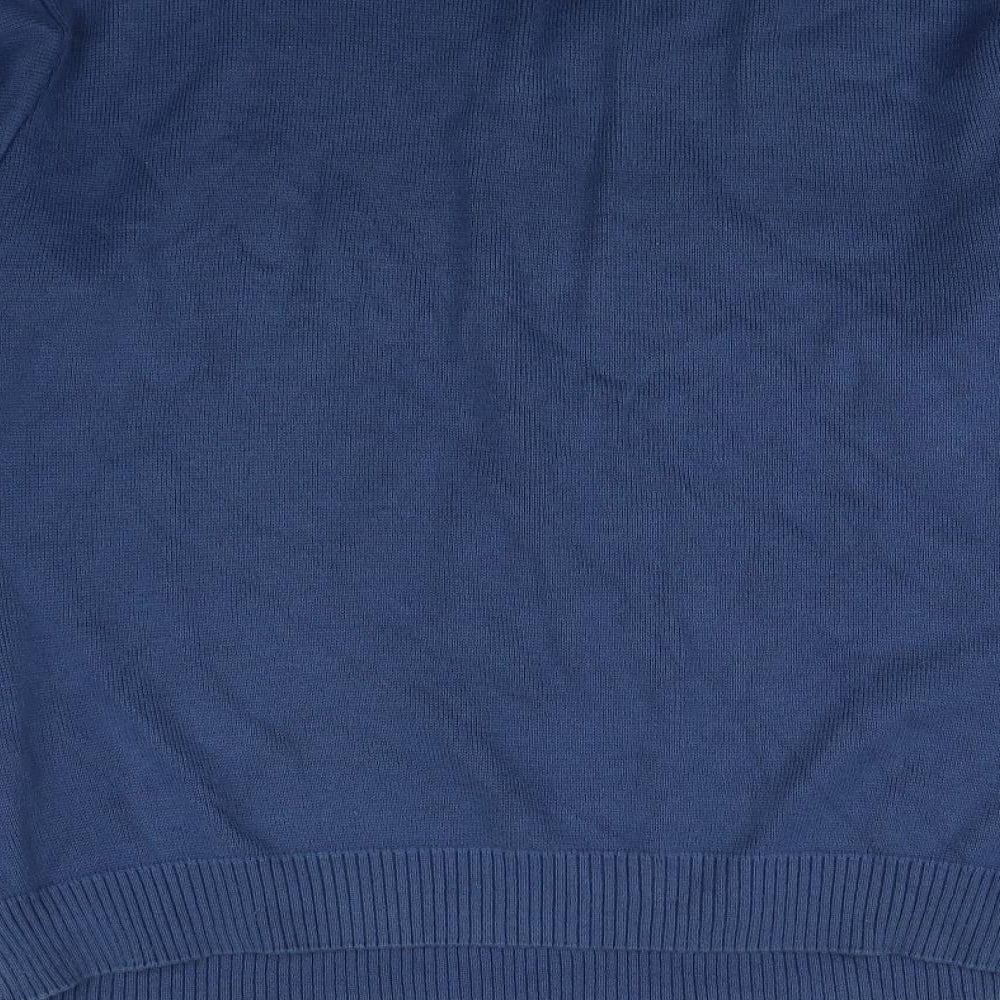 EWM Mens Blue Plaid  Pullover Jumper Size M