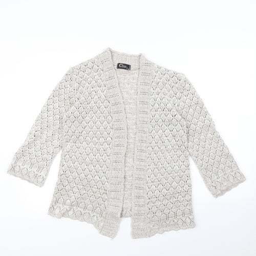 CHIC Womens Beige   Cardigan Jumper Size XL