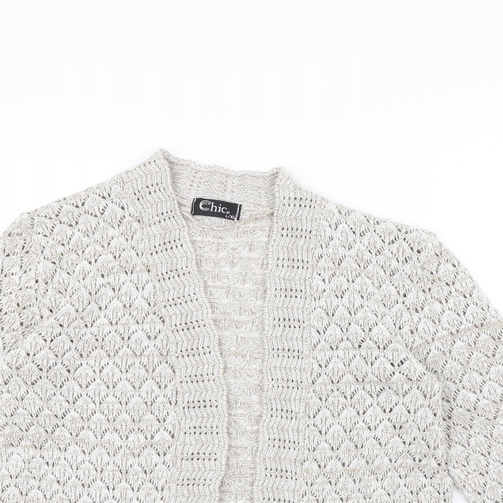 CHIC Womens Beige   Cardigan Jumper Size XL
