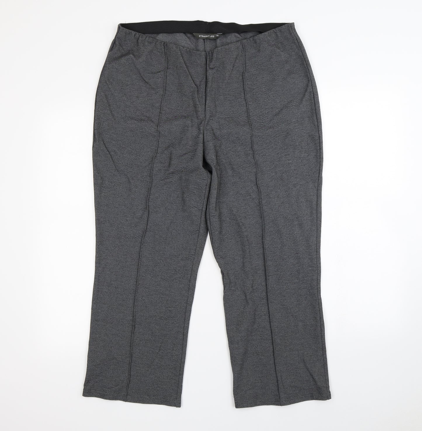 Preworn Womens Grey   Dress Pants Trousers Size 16 L24 in