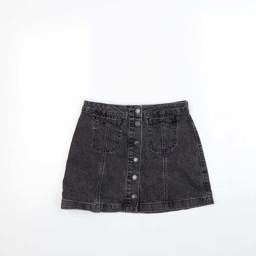 Topshop Womens Grey   Mini Skirt Size 6