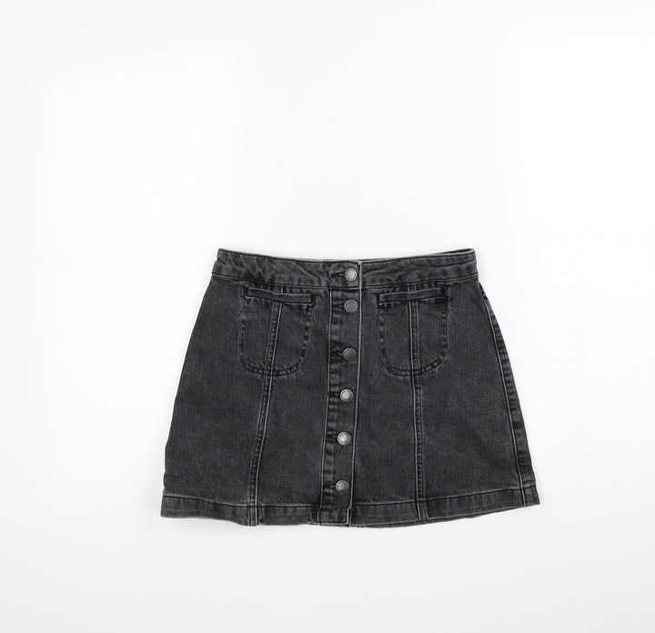 Topshop Womens Grey   Mini Skirt Size 6