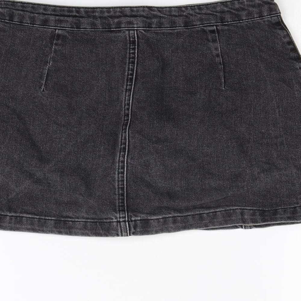 Topshop Womens Grey   Mini Skirt Size 6