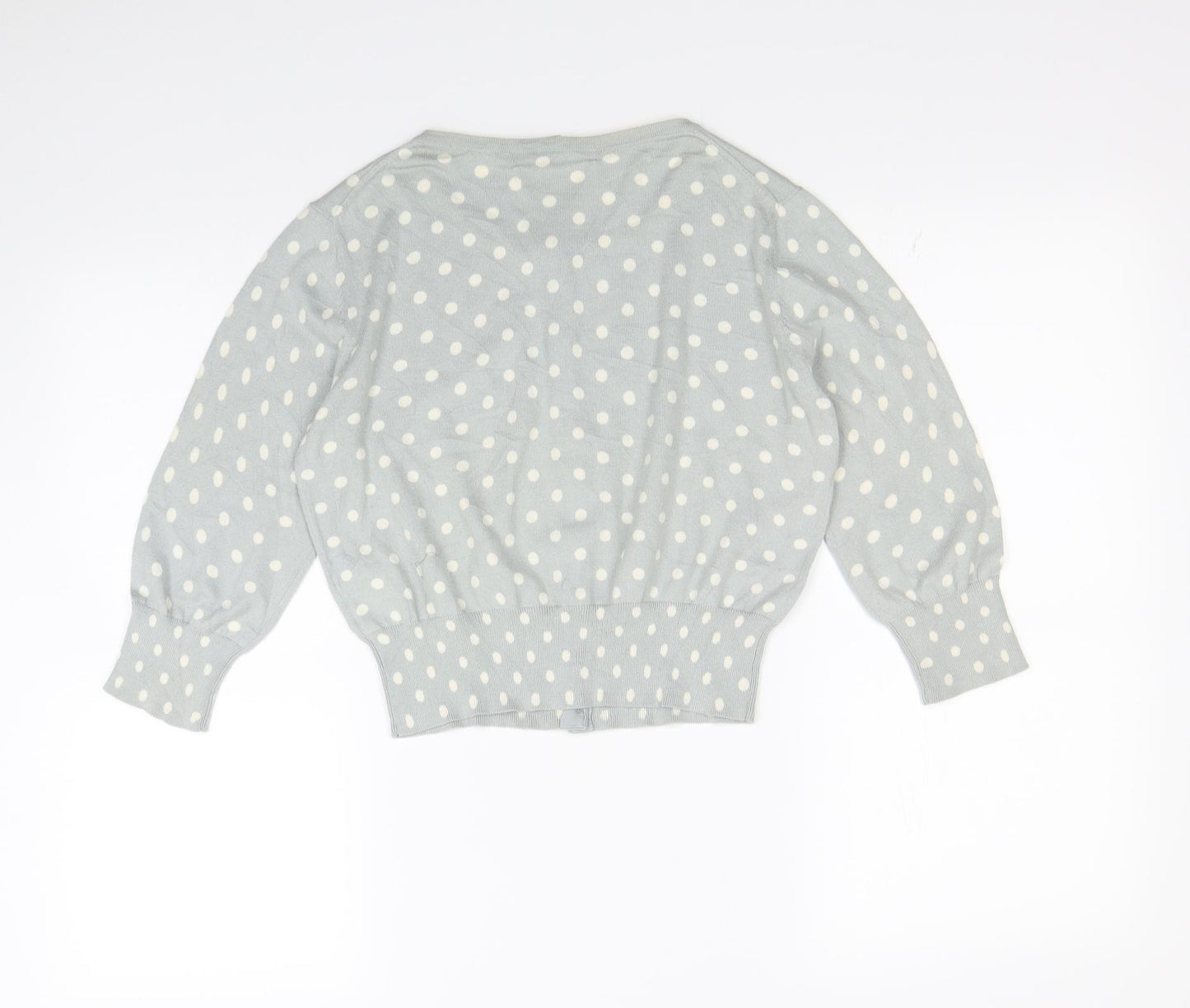 LK Bennett Womens Green Polka Dot  Cardigan Jumper Size M