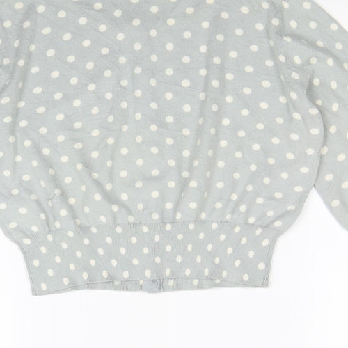LK Bennett Womens Green Polka Dot  Cardigan Jumper Size M