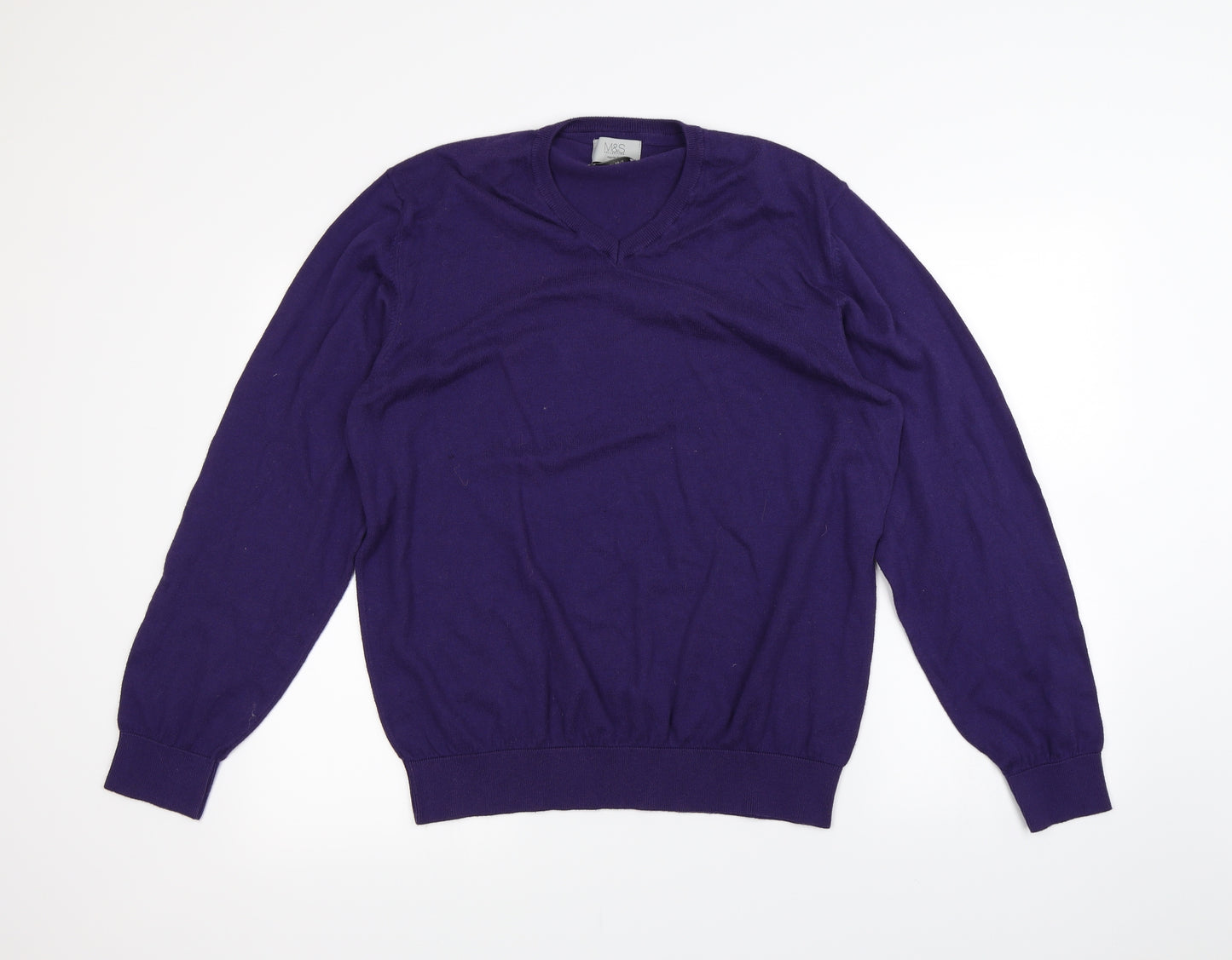 M&S Mens Purple   Pullover Jumper Size 2XL