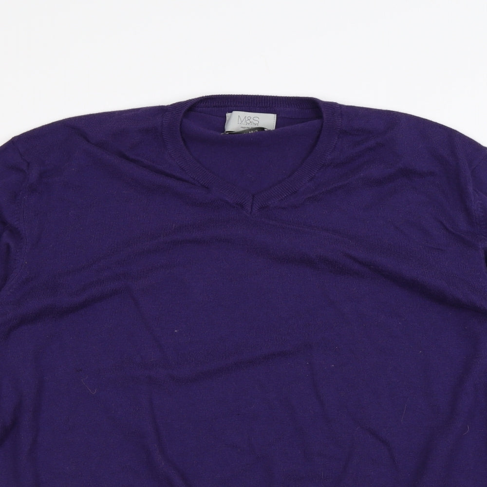 M&S Mens Purple   Pullover Jumper Size 2XL