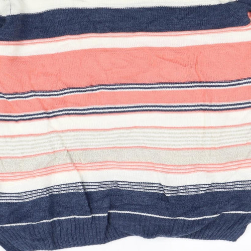 Isle Womens Multicoloured Striped  Pullover Jumper Size L