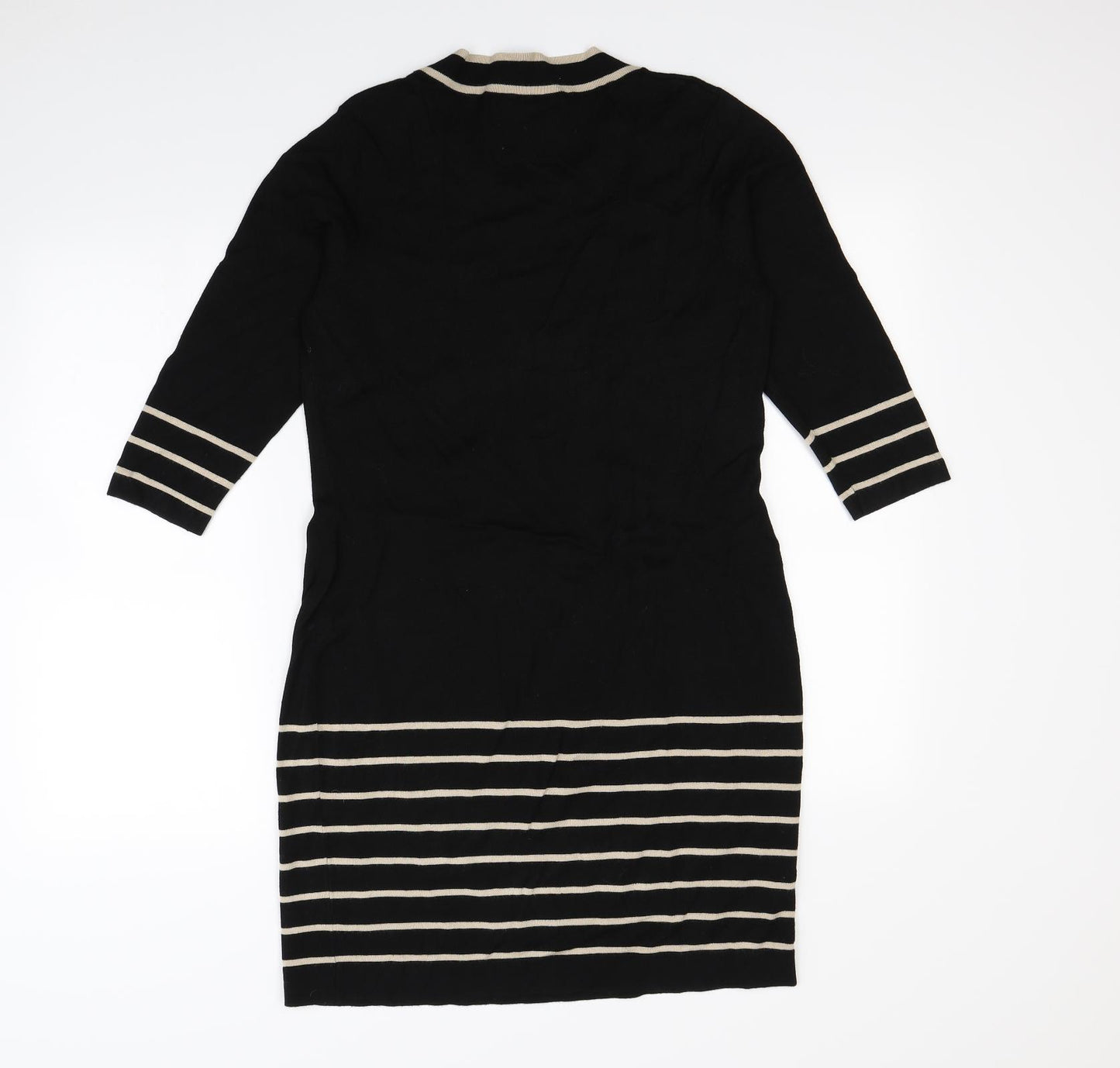 Precis Womens Black Striped  Jumper Dress  Size M