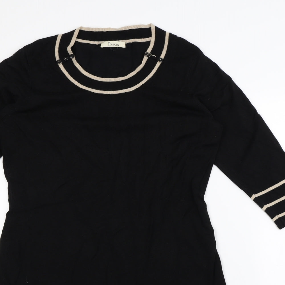 Precis Womens Black Striped  Jumper Dress  Size M