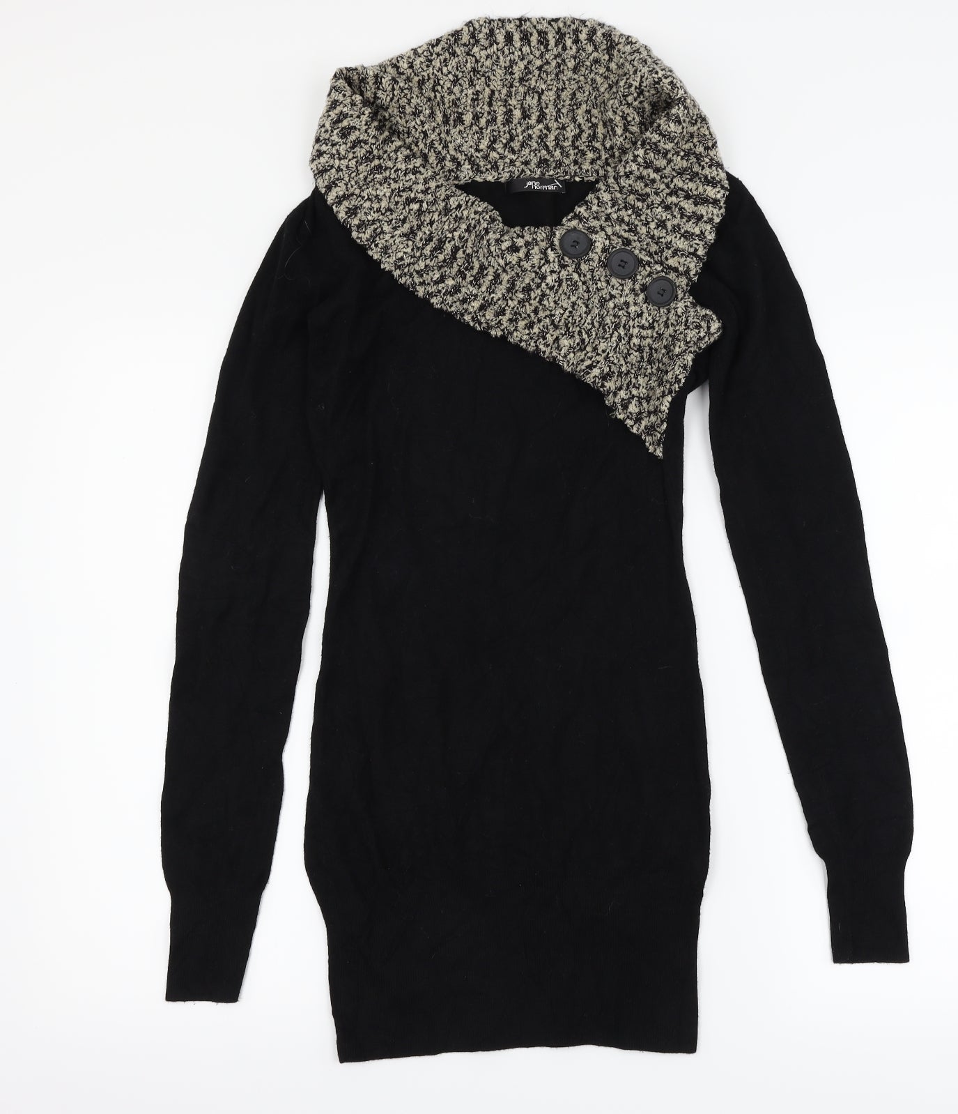 Jane Norman Womens Black   Pullover Jumper Size 12