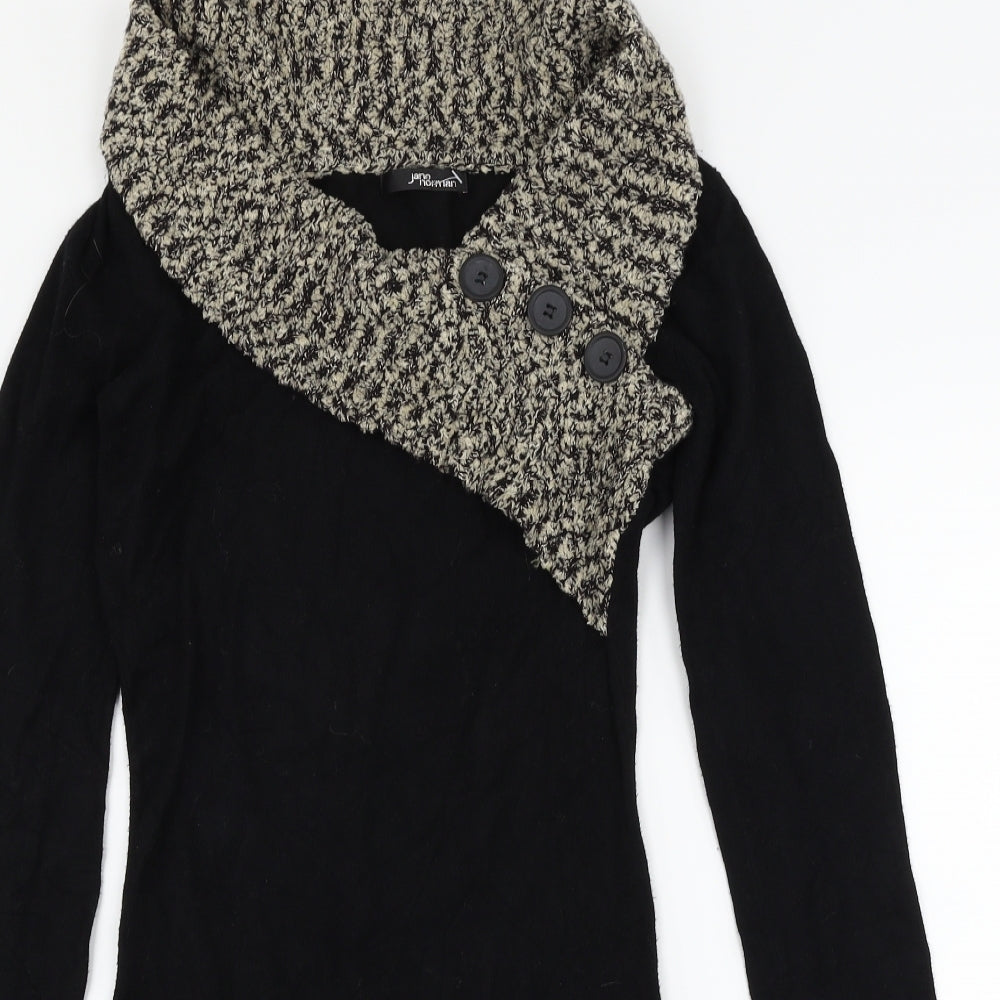 Jane Norman Womens Black   Pullover Jumper Size 12