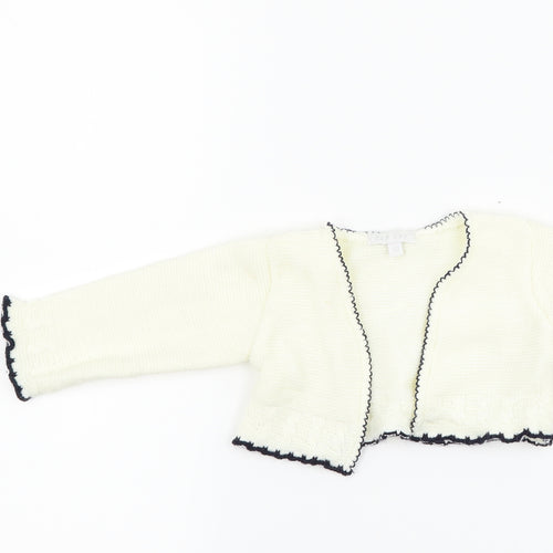 Zip Zap Girls White   Cardigan Jumper Size 6-9 Months