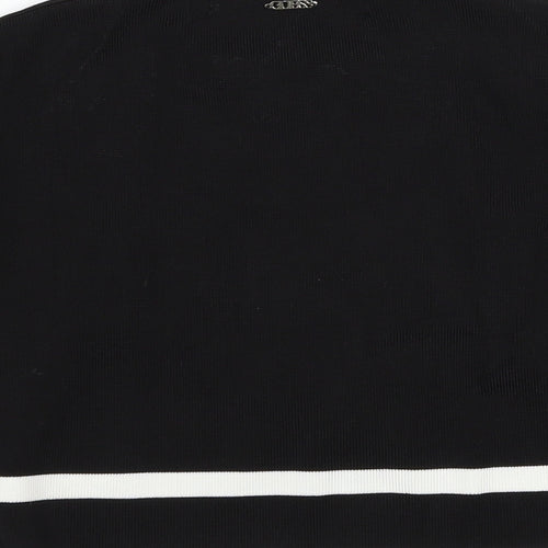 GUESS Womens Black Striped  Basic T-Shirt Size XS