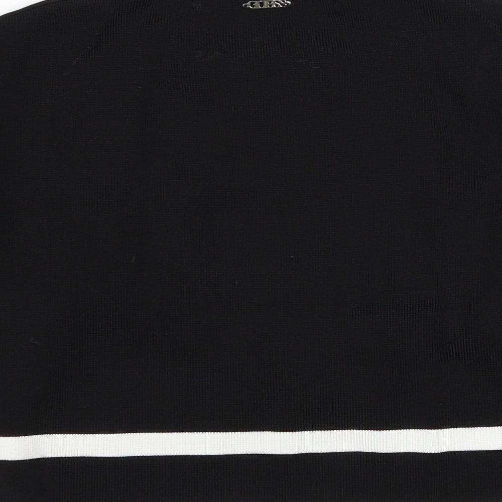GUESS Womens Black Striped  Basic T-Shirt Size XS
