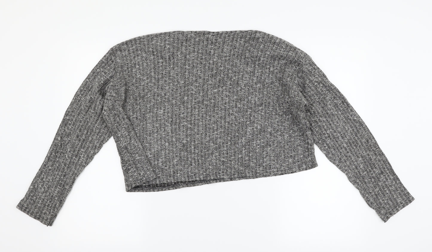 Topshop Womens Grey   Cropped T-Shirt Size 12