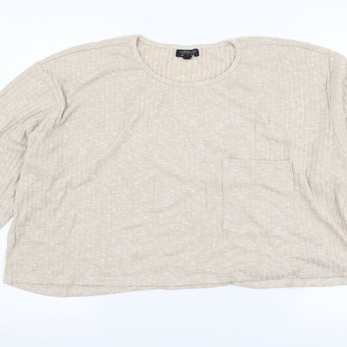 Topshop Womens Brown   Pullover Jumper Size 16