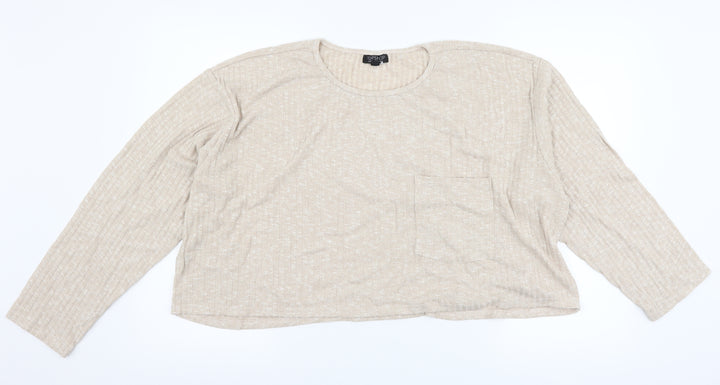 Topshop Womens Brown Pullover Jumper Size 16