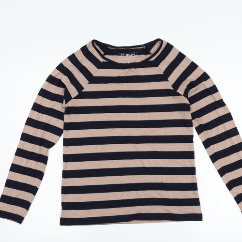 FC Jeans Womens Blue Striped  Pullover Jumper Size S