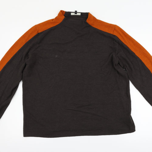 NEXT Womens Grey Striped  Pullover Jumper Size 16