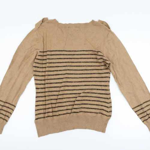 Atmosphere Womens Brown Striped  Pullover Jumper Size 16